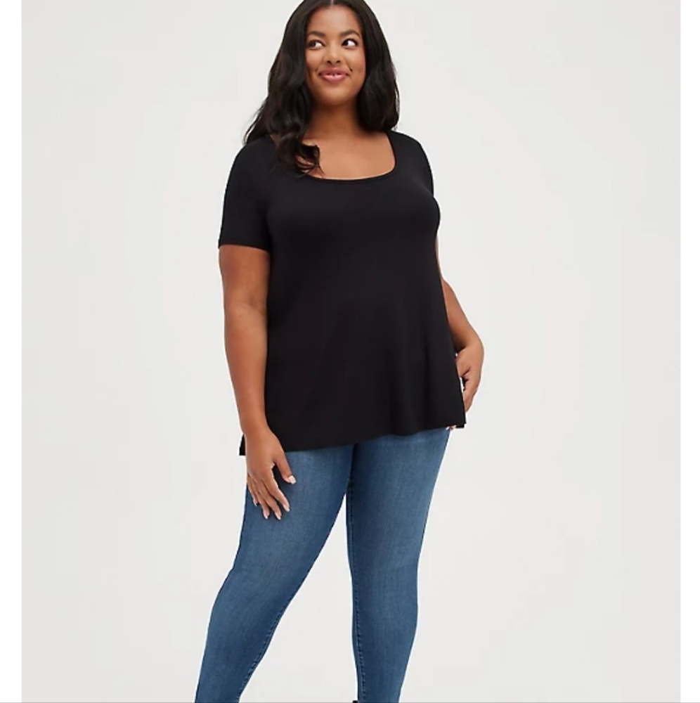 Torrid Swing Tee Super Soft Black T-Shirt Top Shirt 4X